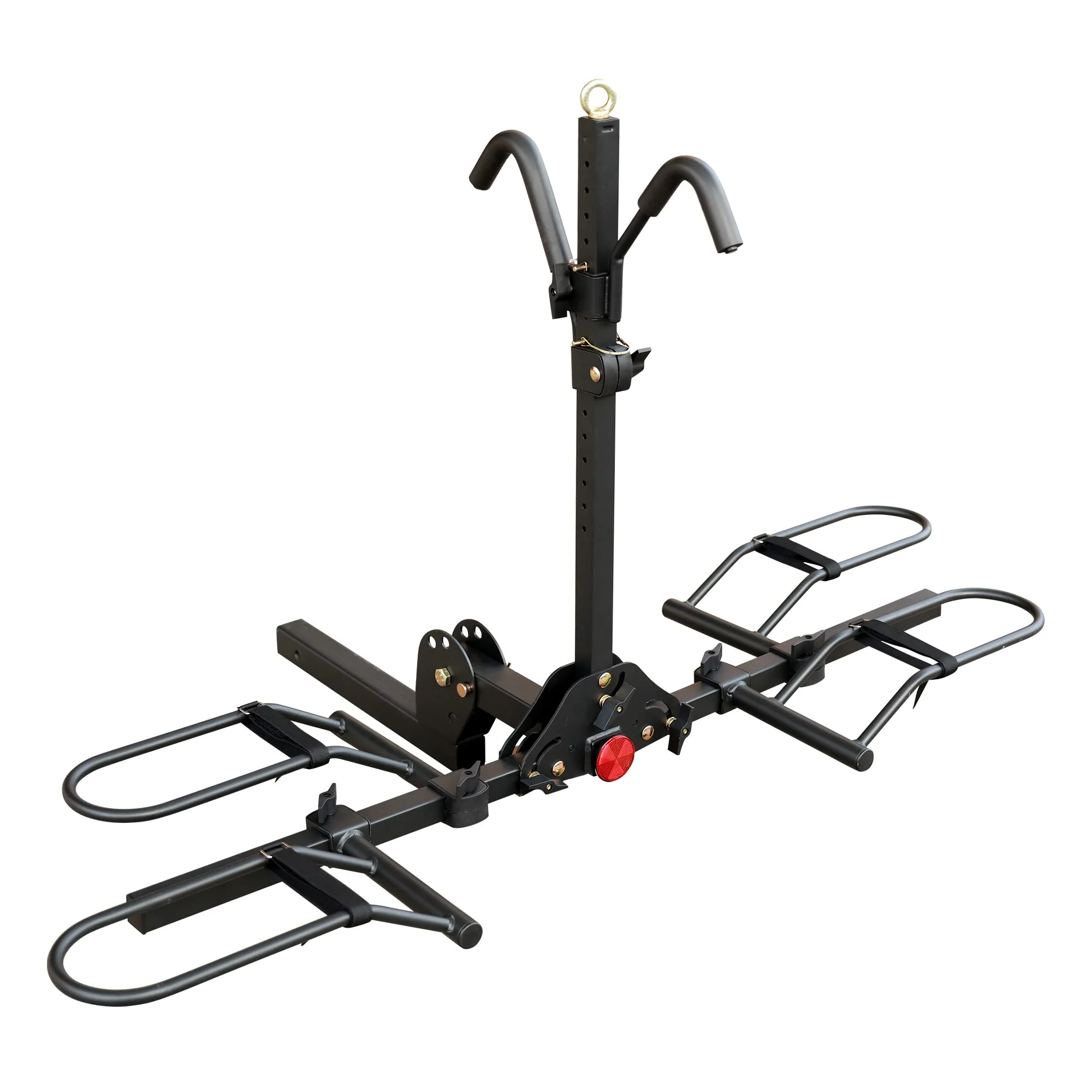 Young 2-Bike Rack Hitch Mount Platform, 200 lb Capacity, Foldable, Fits 2" Receiver, Secure & Adjustable, for Road & Mountain Bikes