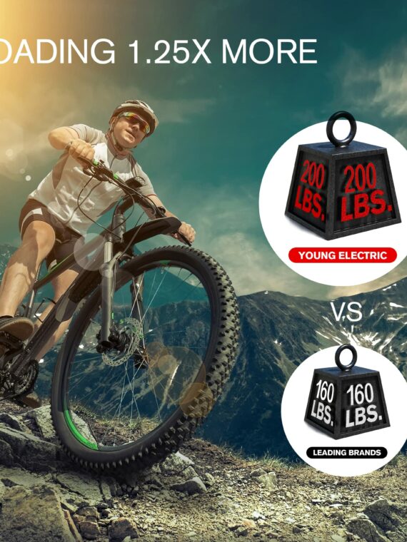 Young 2-Bike Rack Hitch Mount Platform, 200 lb Capacity, Foldable, Fits 2" Receiver, Secure & Adjustable, for Road & Mountain Bikes