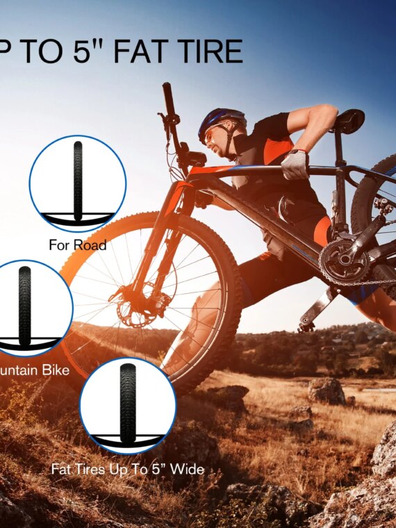 Young 2-Bike Rack Hitch Mount Platform, 200 lb Capacity, Foldable, Fits 2" Receiver, Secure & Adjustable, for Road & Mountain Bikes