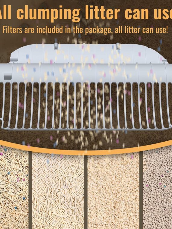 ZeaCotio Automated Self-Cleaning Litter Box, XX-Large, Big Grey, App-Controlled, Odor Control, Cat Safe, 95L Capacity