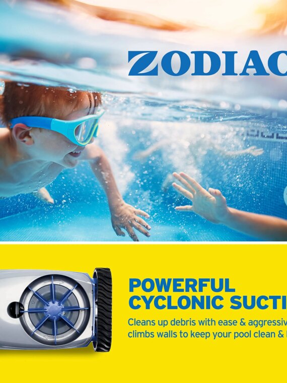 Zodiac MX6 Automatic Pool Cleaner, Powerful Suction, Energy Efficient, X-Drive Navigation, In-Ground & Above-Ground Compatible